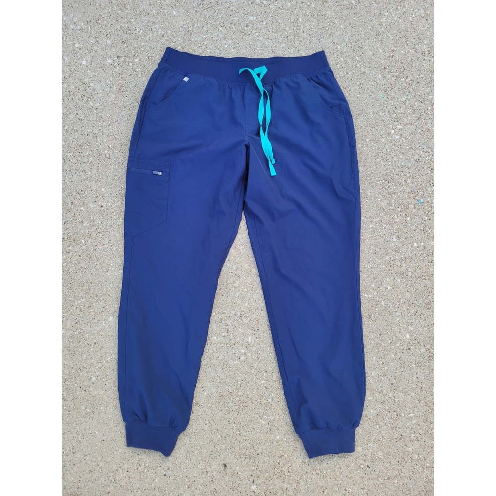 FIGS Navy Jogger Scrub Pants Black Women's Size L Nurse Doctor Medical Uniform